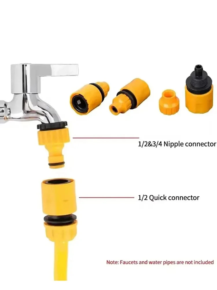 10pcs Hose Faucet Quick Connector 3/4 & 1/2 Inch Graden Hose Water Tap Threaded Connector Faucet Adapter For Garden Irrigation Zpaxo