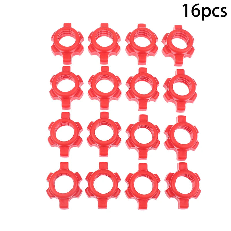 8 Barbell Dumbbell Hexagonal Nut Fixing Accessories Home Gym Fitness Zpaxo 16pcs Red