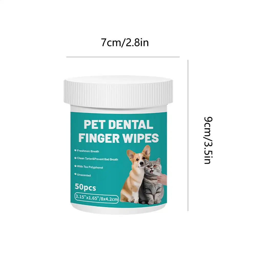 Pet Teeth Cleaning Wipes Dental Finger Disposable Gentle Pads Bad