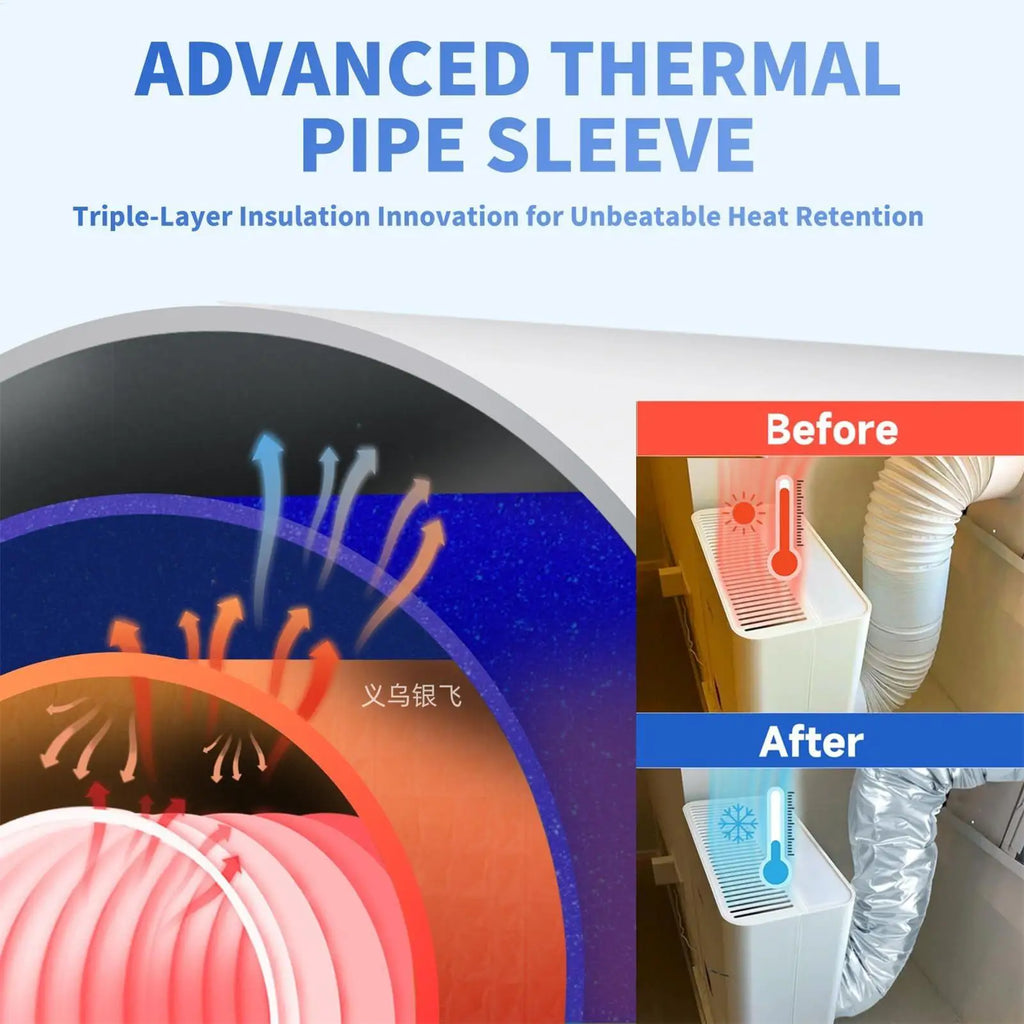 Air Conditioner Hose Wrap AC Vent Insulation Sleeve Exhaust Tube
