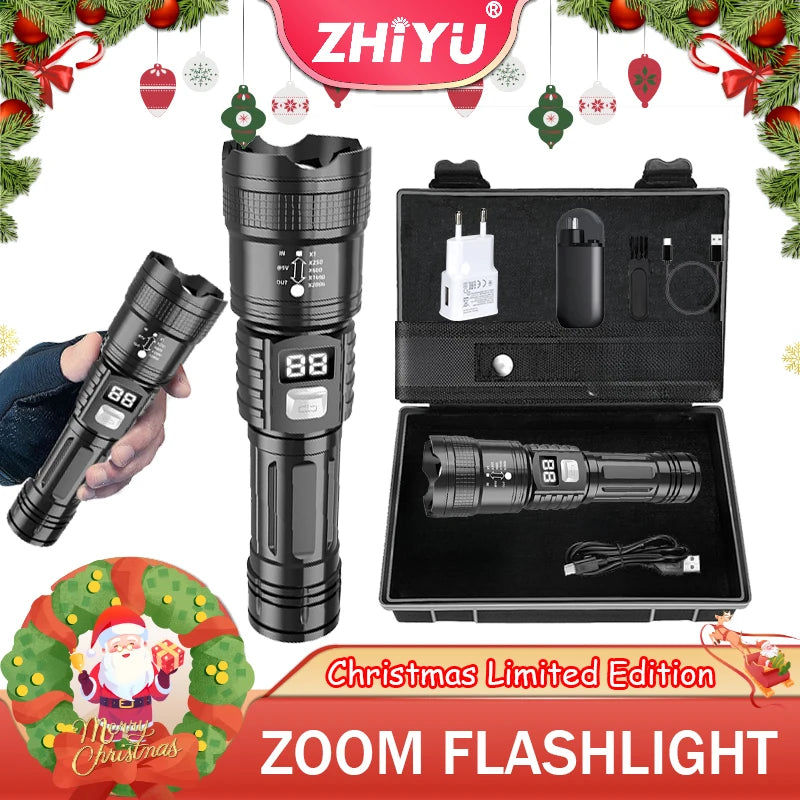 High Power LED Flashlight – USB Rechargeable Zoomable Torch LED Torch Flashlight Zpaxo