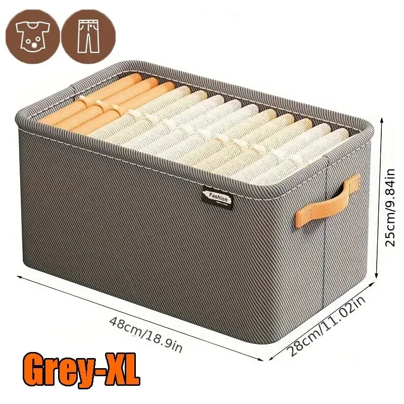 Non-Woven Clothes Storage Box – Wardrobe Drawer Organizer Clothes Storage Box Zpaxo Grey XL