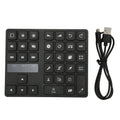 Drawing Keyboard Mini 35 Keys One Handed Ergonomic Shortcut IOS OS X Zpaxo black
