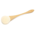 Nylon Hair Nail Dust Brush Wooden Handle Soft Fluffy Removal Cleaning Zpaxo Beige color