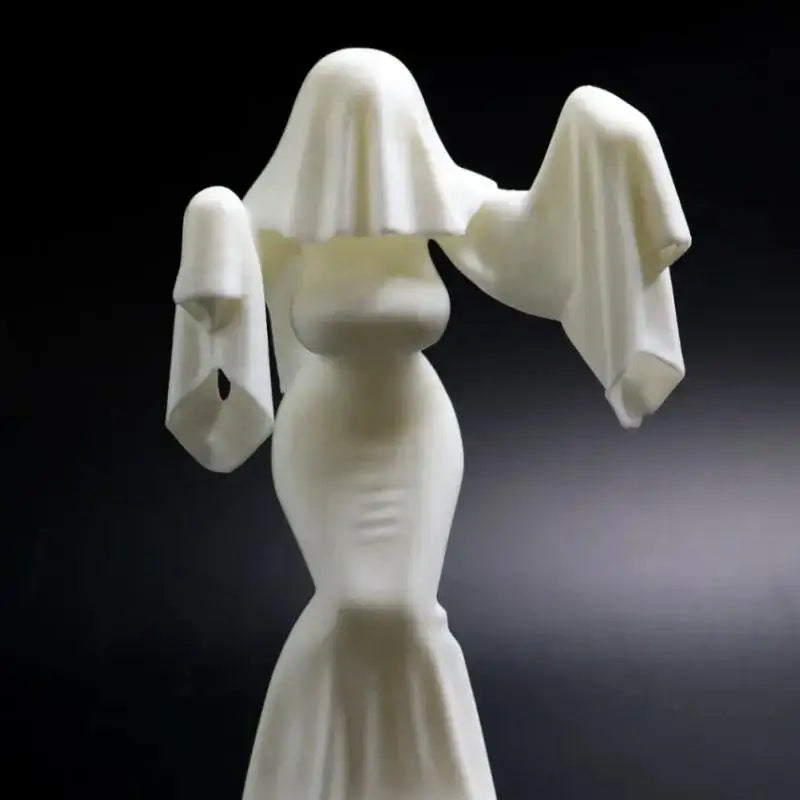 1Pcs Halloween Ghost 3D Printing Ornaments Bride Character Sculpture Model Ornaments Creative Female Ghost Desktop Figurine Zpaxo