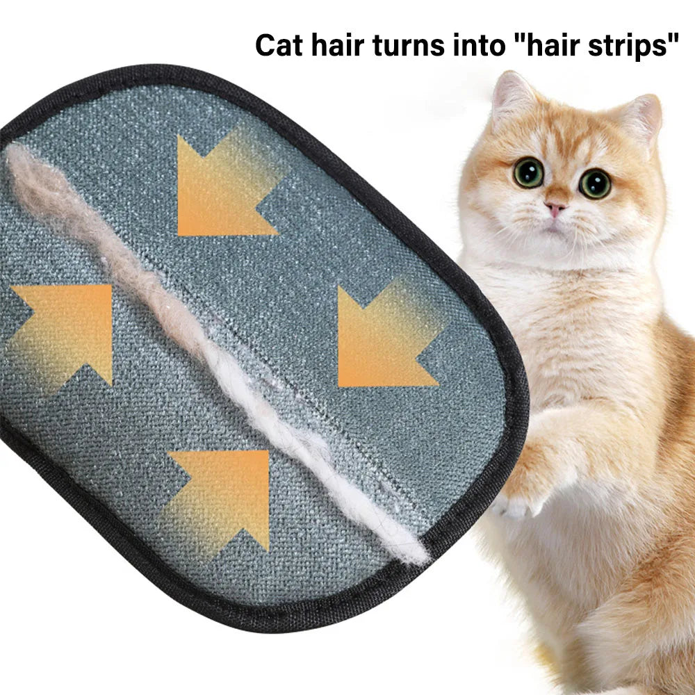 Double-Sided Reusable Pet Hair Removal Grooming Gloves