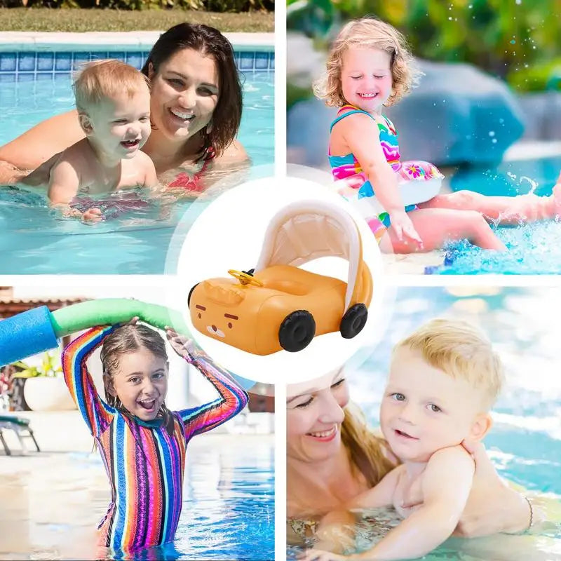 Car Float Baby Inflatable Ride Pool Toys Ergonomic Comfortable Zpaxo