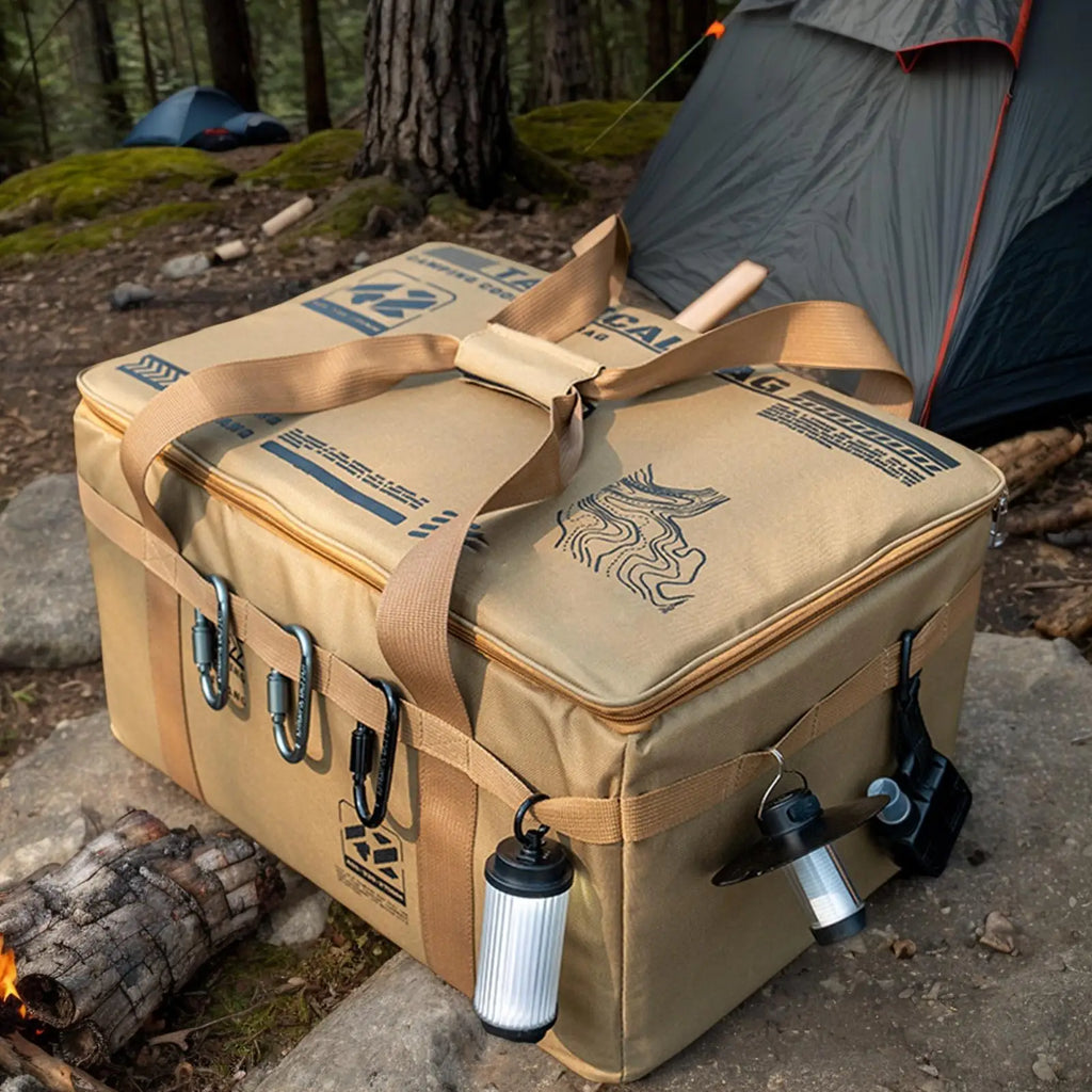 Outdoor Folding Storage Box BBQ Camping Equipment Tableware
