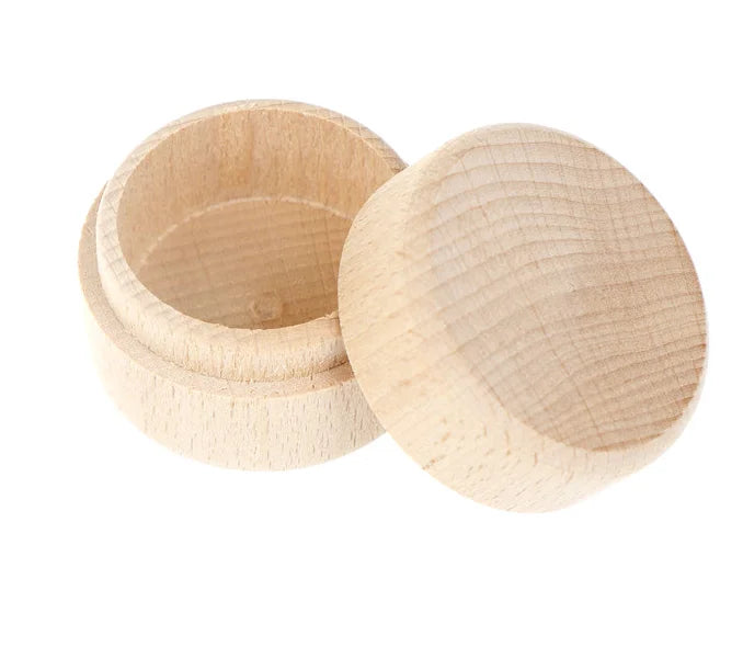 ▶1Pcs Round Wooden Wedding Ring Jewelry Trinket Box Wood Storage Container Case Zpaxo 1Pcs