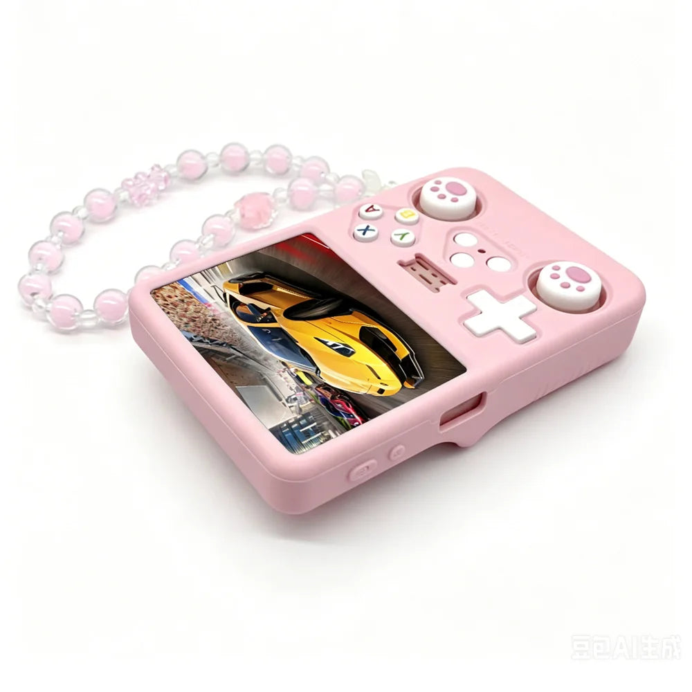 Cute Silicone Protective Kit for R36S Handheld Game Console with Lanyard Tempered Glass Button Cap And Children's Gift Ideas Zpaxo