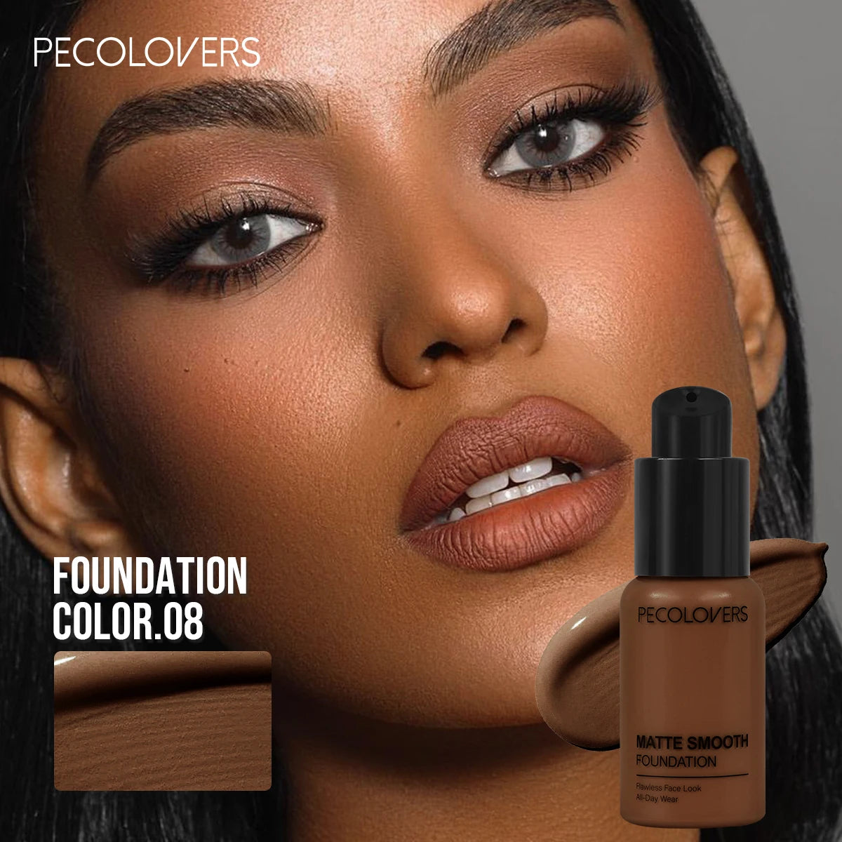 1PC High Coverage Long-Lasting Foundation, Waterproof and Sweatproof Without Flaking, Lightweight and Seamless Zpaxo 08