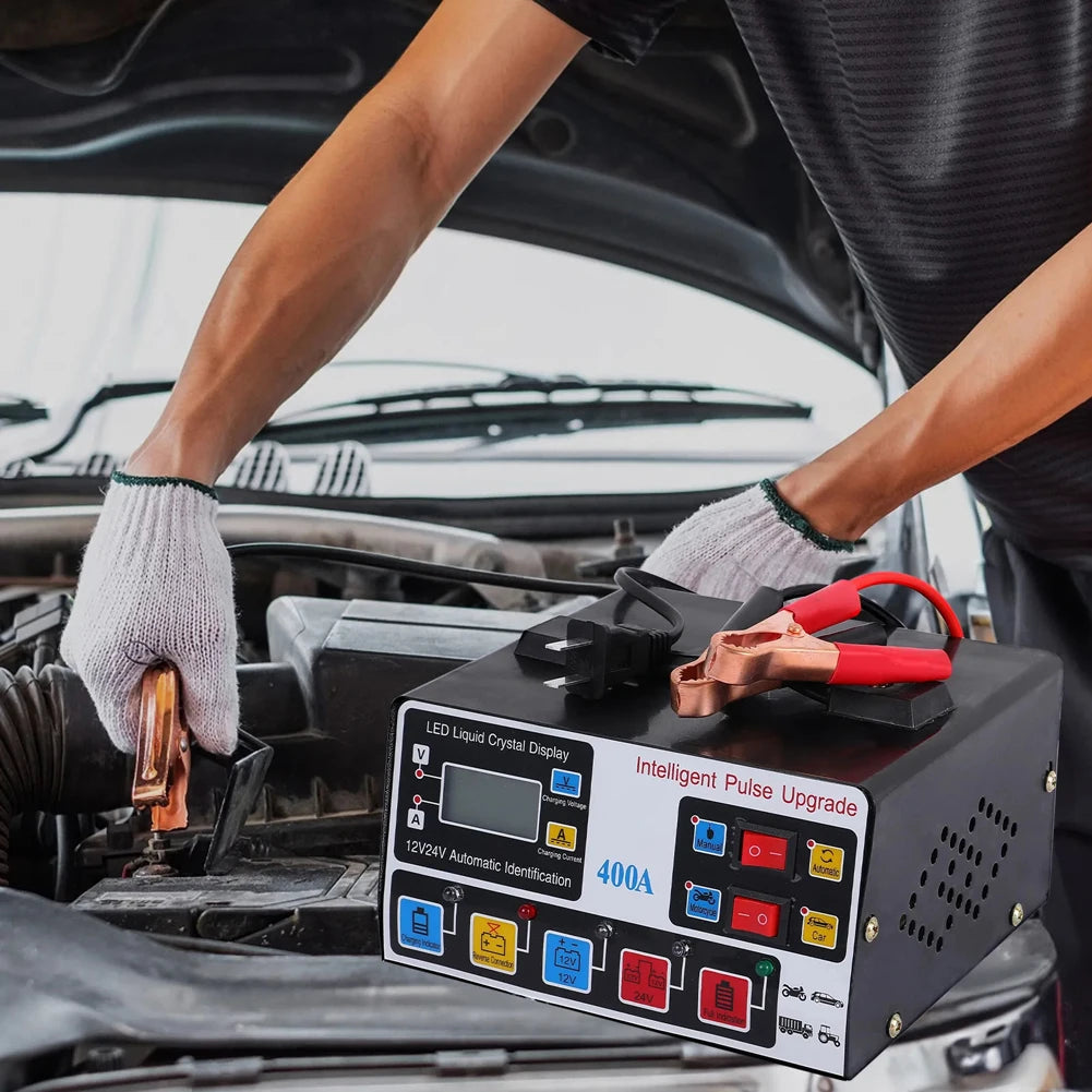 400A Car Battery Charger Five-stage Power Fast Intelligent Pulse