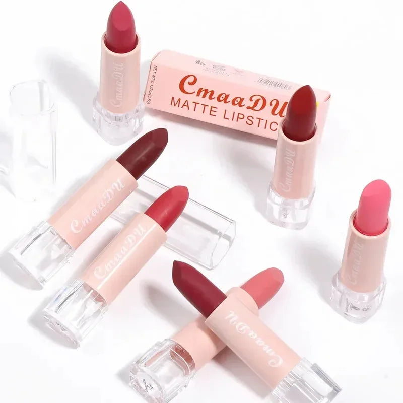 15 Colors Lipstick Waterproof Long Lasting Matte Velvet Mental Beauty Lip Gloss Nude Glitter Lip Gloss Beauty Red Lip Tint New Zpaxo