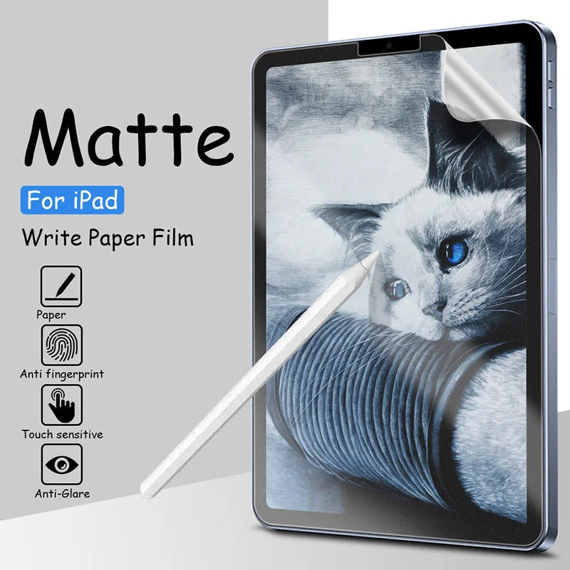 Matte Screen Protector For Apple iPad Mini 6 5 4 3 2 1 iPad Pro 11 12.9 2022 2020 Air 5 4 3 9th 8th 7th 6th 5th Like Paper Film Zpaxo