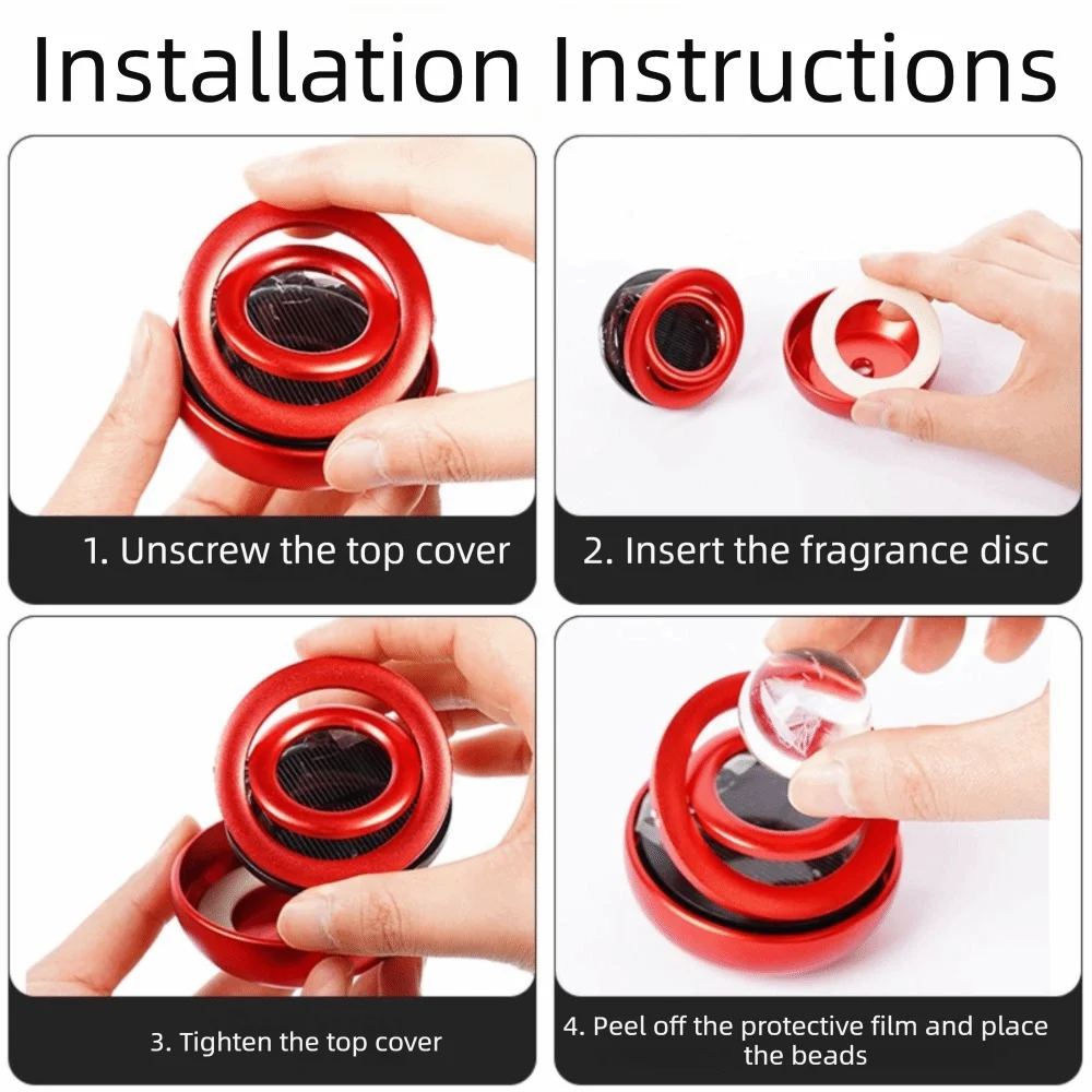 Aluminum Alloy Material Car Diffuser Automatic Rotation Compact Modern Appearance Vehicle Air Freshener Star Suspension Design Zpaxo