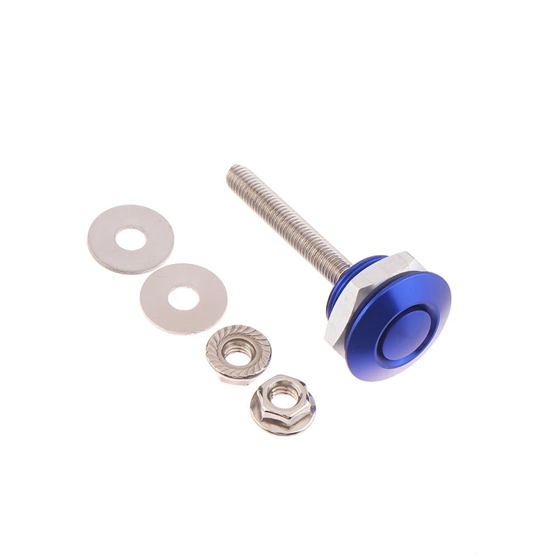 Universal Push Button Billet Quick Release Fasteners Racing Car Front Zpaxo Blue