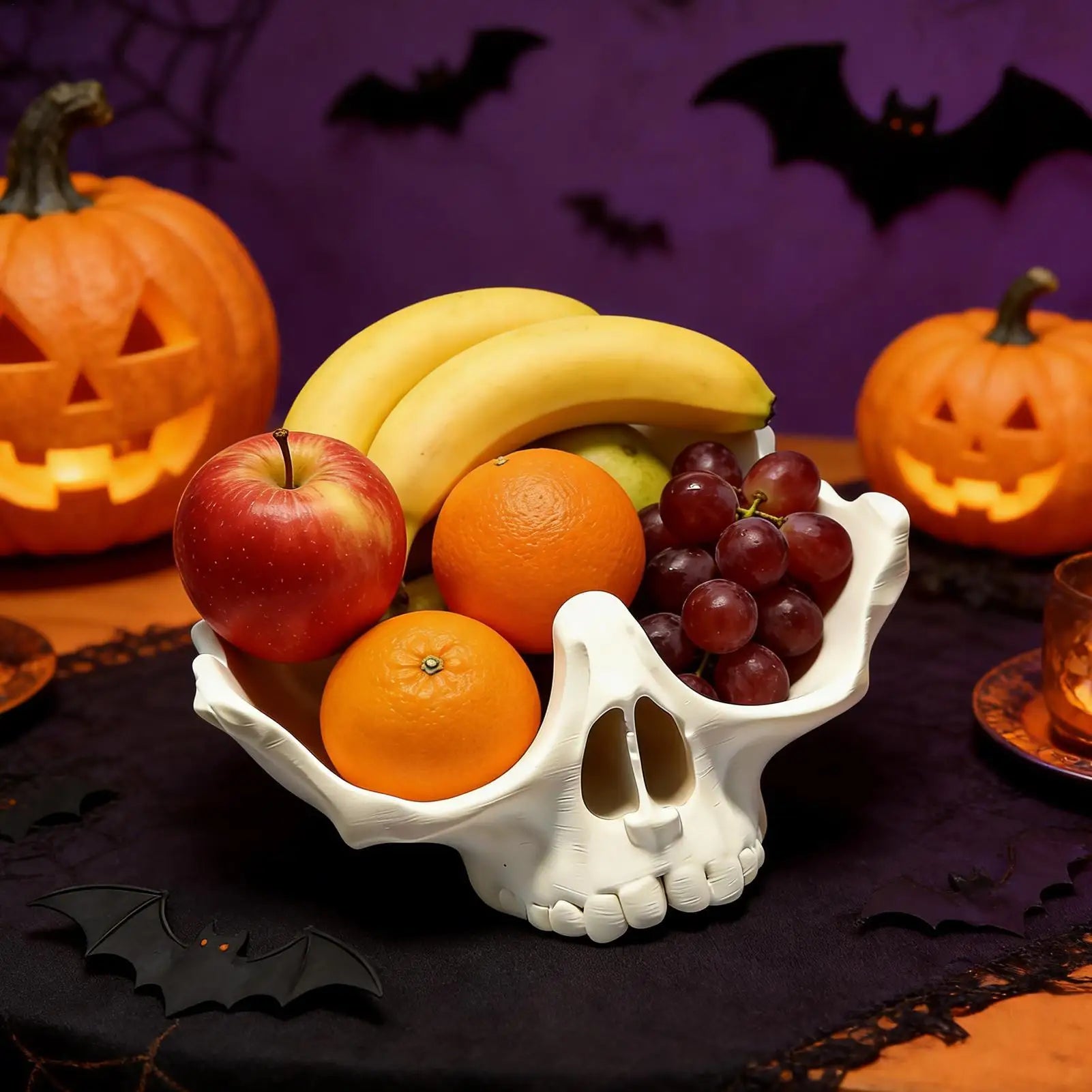 Fruit Plate Skull Shape 3D Printed Serving Plates Platter Tray