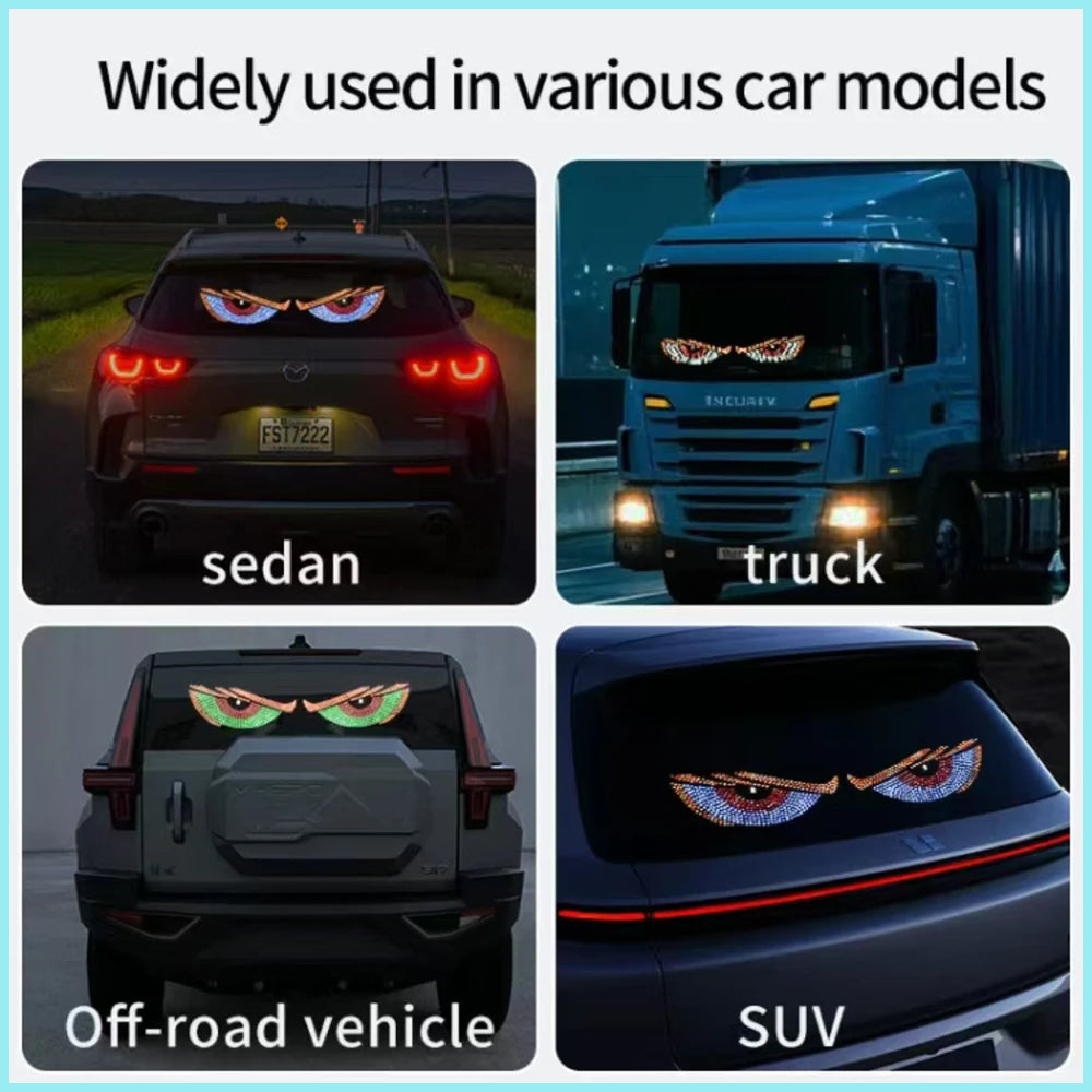 Car Devil's Eye Light RGB Dynamic Demon Decorative Led Display Decor