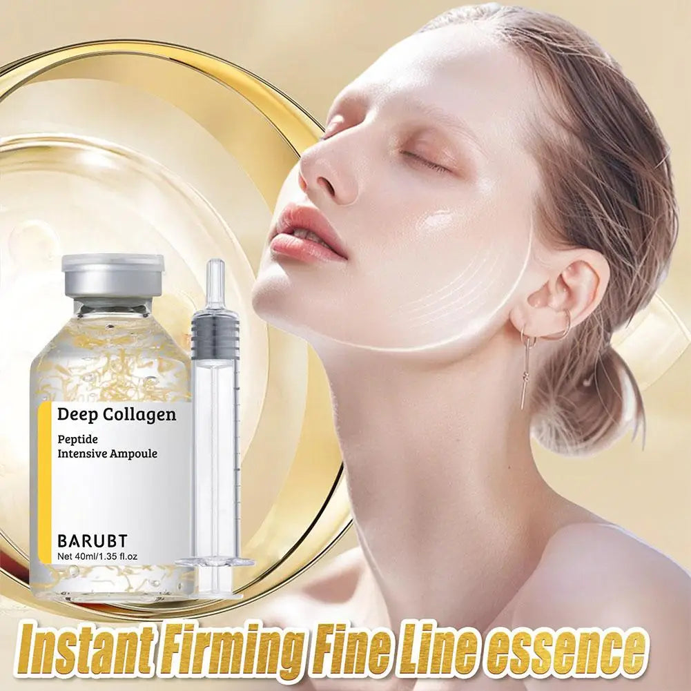 Silk Collagen Essence Serum Deep Peptide Intensive Revitalizing Face Cream Anti-Wrinkle Firming Lifting Korean Skin Care 40ml Zpaxo
