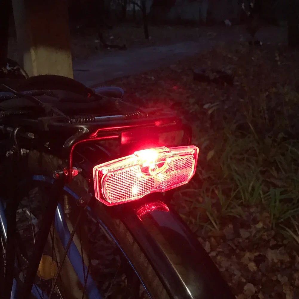 Bike Luggage Rack Light LED Bicycle Rear Seat Reflective Taillight Night Ridding Safety Warning Reflector Cycling Accessories Zpaxo