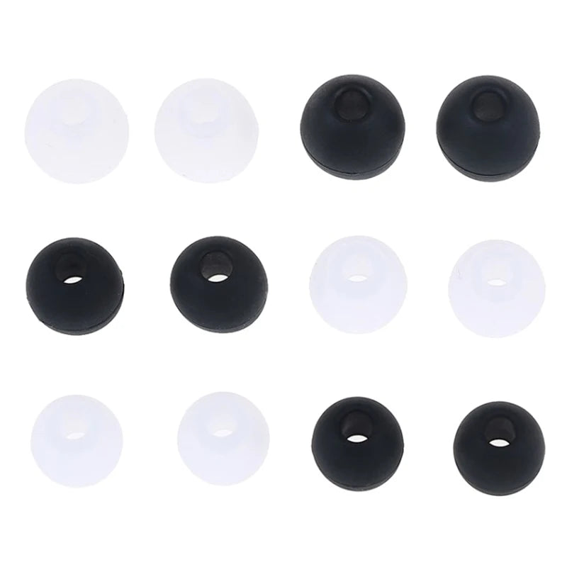 6 Pairs Silicone Rubber Earplug Ear Pads Universal In-ear Earphone