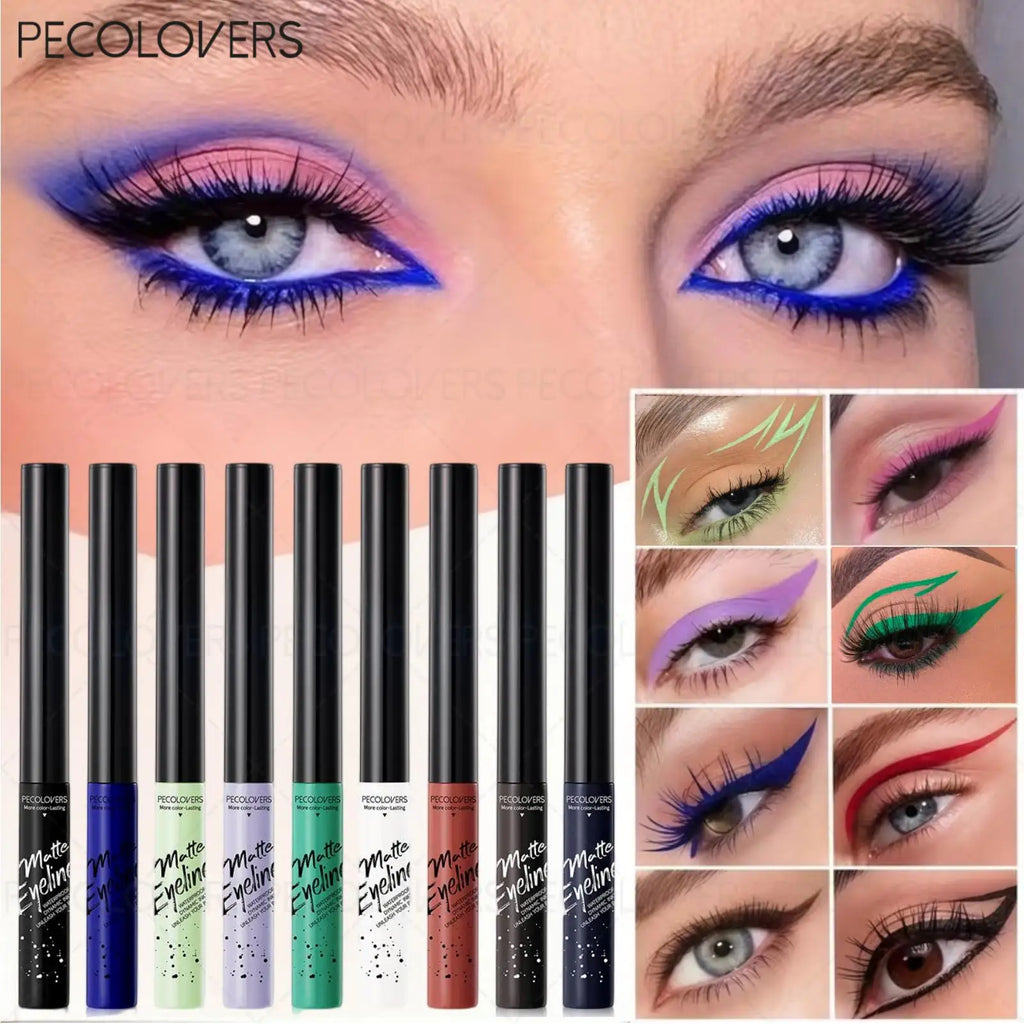 1PC Liquid Eyeliner for Eye-catching Makeup! From Classic Black to Vibrant Red, Blue, and Macaron Shades Zpaxo