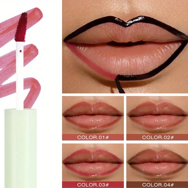 Rose Pink Peel Off Liquid Lipstick Waterproof Long Lasting LipGloss Matte Outline Contour Tattoo Lip Tear Pull LipLiner Cosmetic Zpaxo