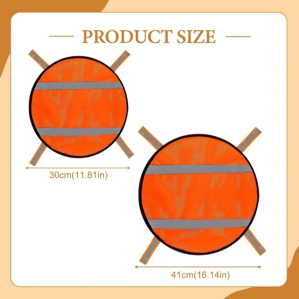 4Pcs/Set High Visibility Mesh Safety Panels Warning Water-Resistant Tent Backpack Cover Breathable Lightweight Zpaxo