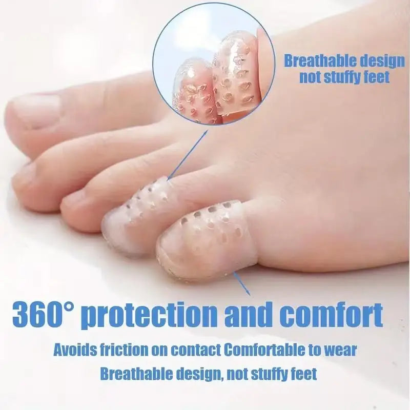 20pcs Transparent Toe Protectors – Elastic Covers Prevent Blisters, for Sensitive Feet & Shoe Comfort Zpaxo