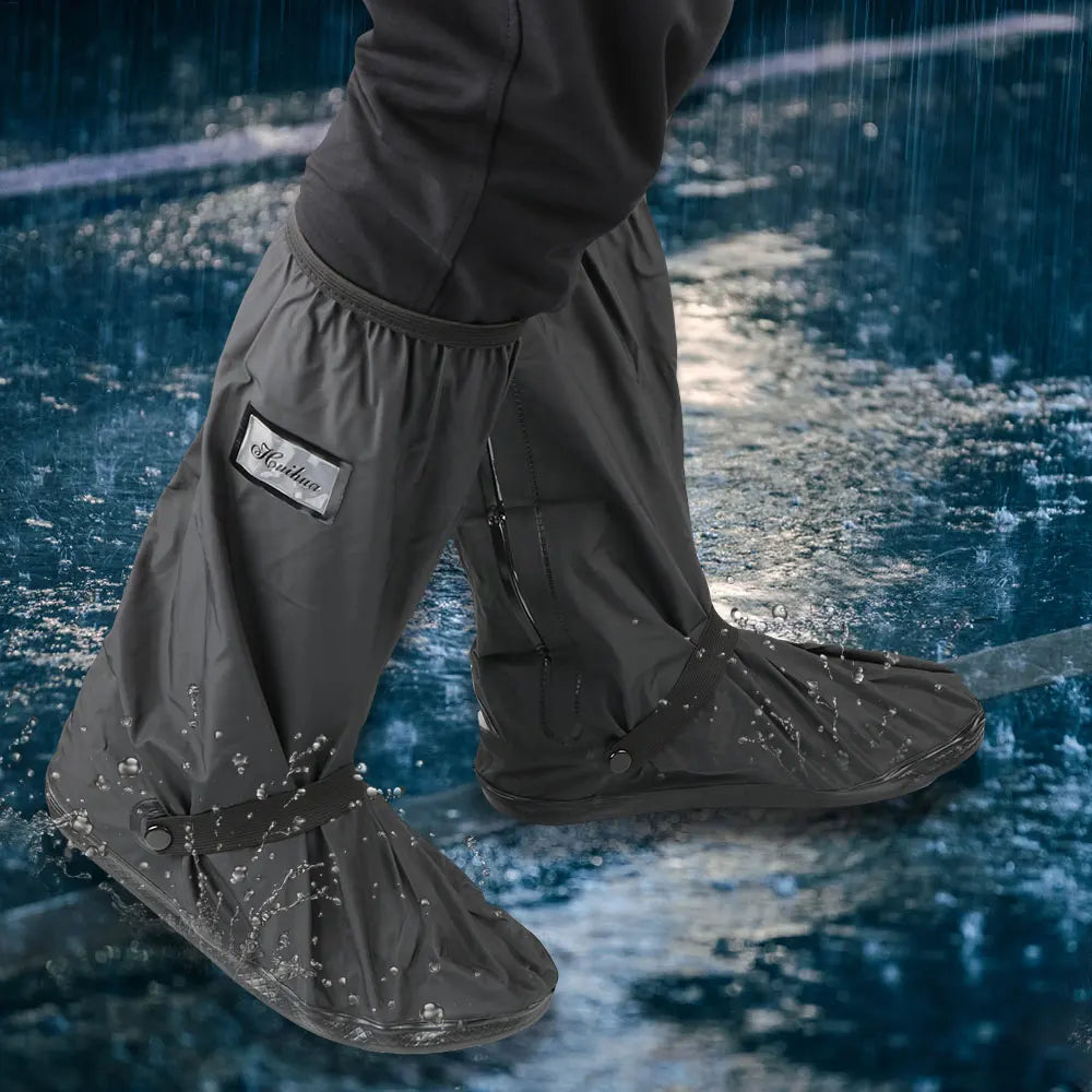 Non-slip Boot Covers Rainy Snowy Day Motorcycle Scooter Bike Rain