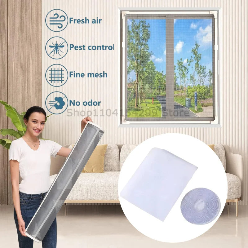 Self Adhesive Fine Mosquito Net Repair Tape Polyester Mosquito Net Window Mosquito Nets with Easy Installation Invisible Mesh Zpaxo