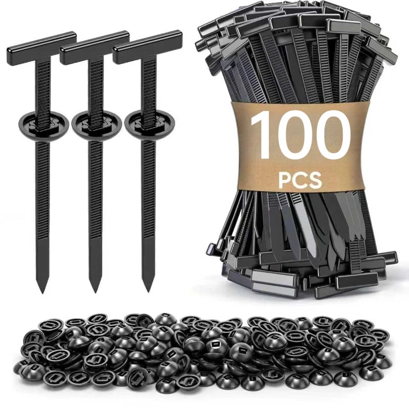 Self-Locking Cable Ties, Nylon Wire Management Clamps with Nails for Automotive Repair, Home DIY Tools Zpaxo 100PCS