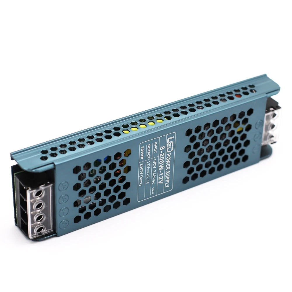 DC 12V/24V LED Power Supply – Silent Transformer 60W–400W