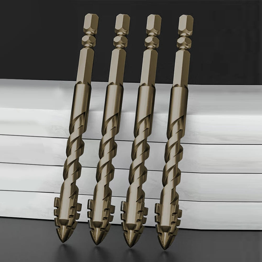 Four-edged Serrated Eccentric Drill Bit Multifunctional Hardness