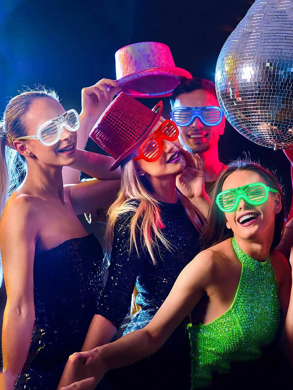 5 Led Light Up Glasses Glow 3 Flashing Modes Dark Party Supply