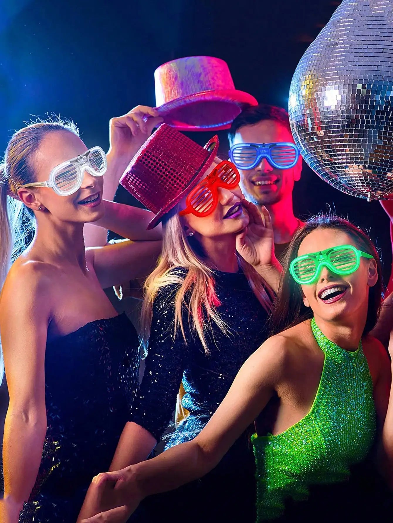 5 Led Light Up Glasses Glow 3 Flashing Modes Dark Party Supply