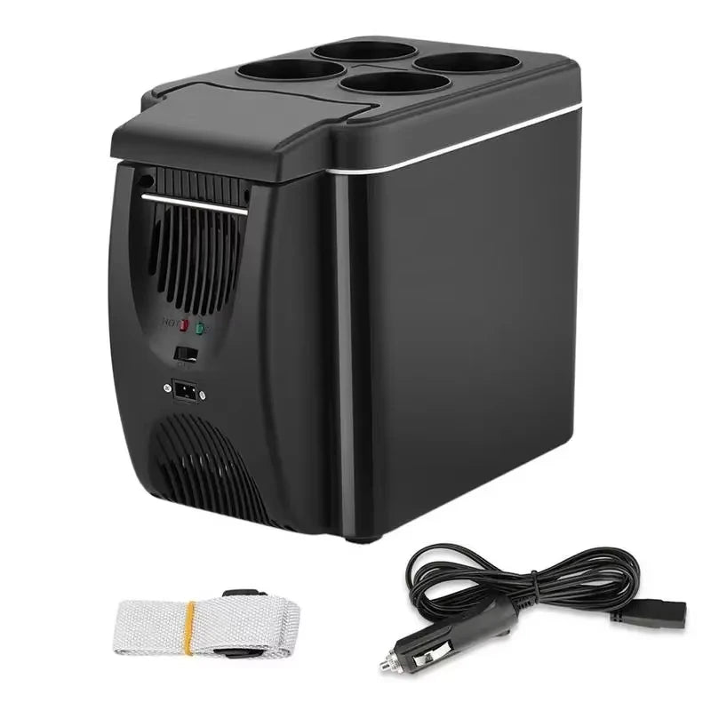 6L Portable Car Refrigerator 12V – Mini Cooler & Warmer Fridge