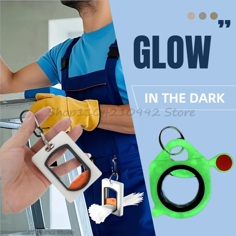 Round Square Fluorescent Cable Tie Organizer Cable Tie Holder Portable Cable Tie Storage Tool Electrical Wire Tie Organizer Zpaxo