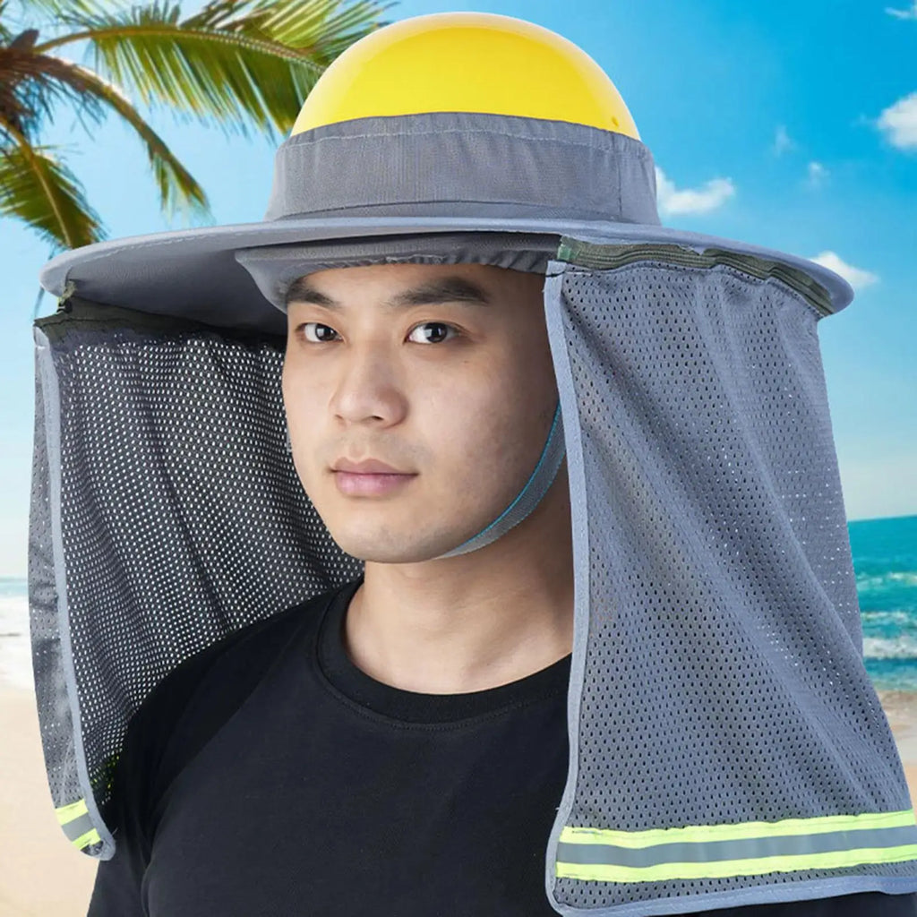 Hard Hat Visor Hard Hat Sunshade Construction Sun Protection Breathable Cooling Safety Helmets Accessories for Material Handling Zpaxo