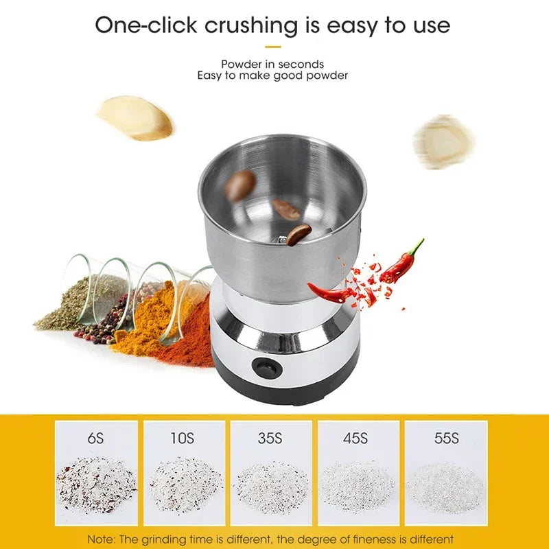 Mini Electric Grinder 300ml Ultrafine Pulverizer for Baby Food Coffee Spice Pepper Grain Mill with 2/4 Blades for Household Use Zpaxo