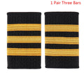CM1 Pair Epaulettes Professional Uniform Epaulets Gold Stripe