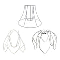 Lamp Cover Lamp Shade Frame Decor Easy Intallation Pendant Bracket Wire Lamp Zpaxo B 23cmx18cmx8cm