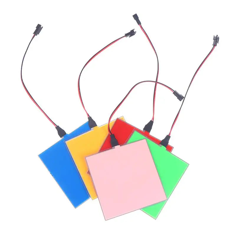 12V 10x10cm EL Flexible Electroluminescent Cold Light Source Cuttable Zpaxo