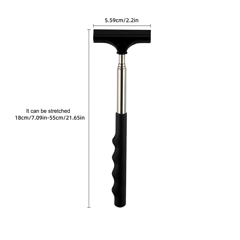 Portable Rainy Glass Window Cleaning Tool Wiper Extendable Handle Car Zpaxo Black