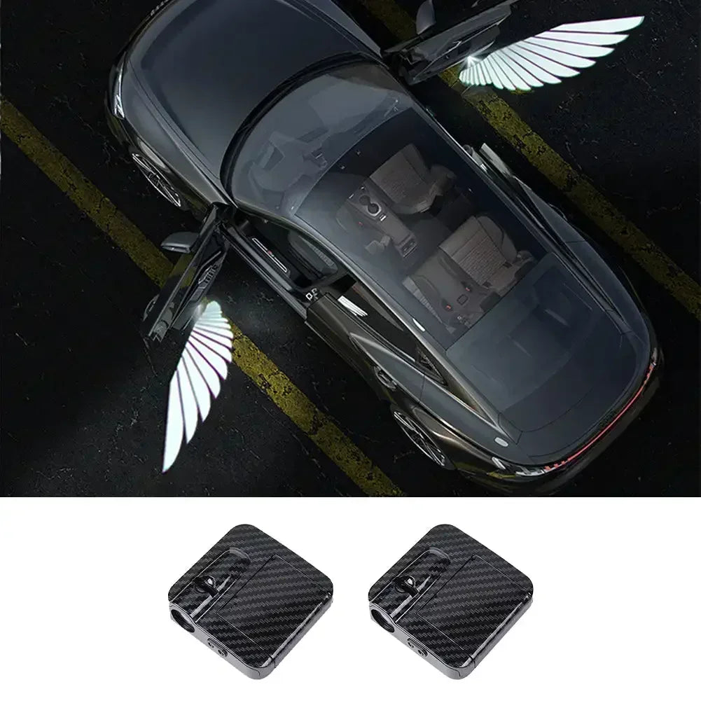 Car Angel Wings Wireless Door LED HD Welcome Courtesy Shadow Zpaxo 2PCS