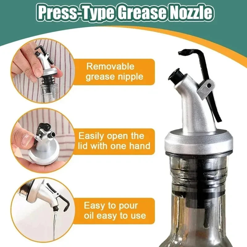 Leak-Proof Oil & Vinegar Pour Spouts – 1/2/3/4 Pack