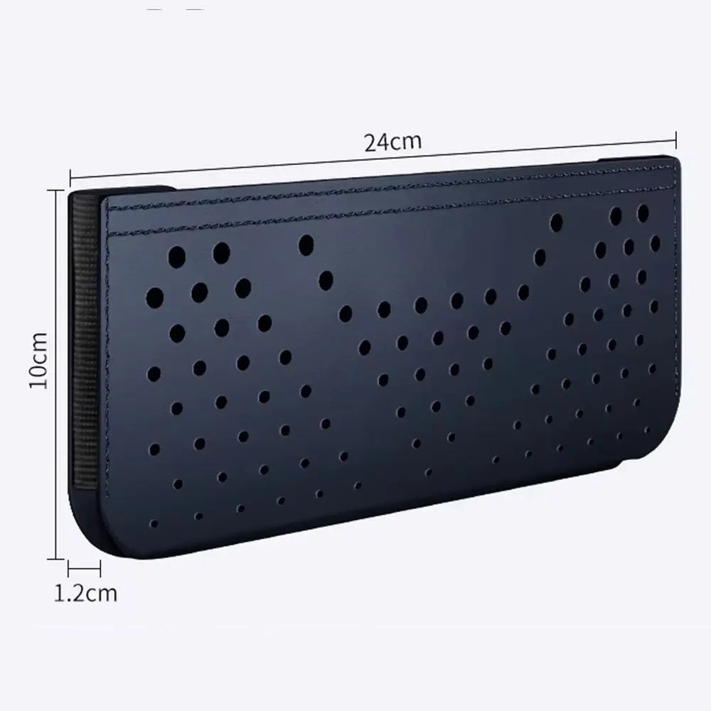 Paste Type Car Mesh Storage Bag Scratch Resistant Space Saving Multi-Functional Hanging Bag PU Leather Durable Car Sundries Box Zpaxo