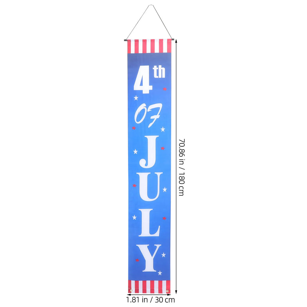 1Pair Independence Day Door Couplets Hanging Banner Patriotic Porch