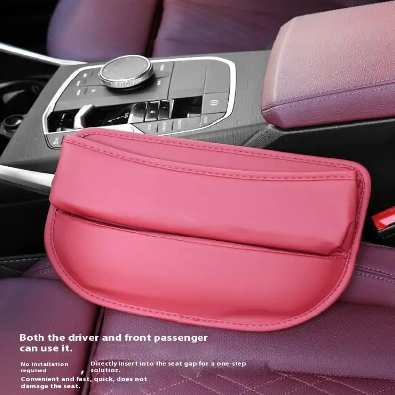 PU Leather Car Seat Gap Organizer – Console Side Storage Pocket