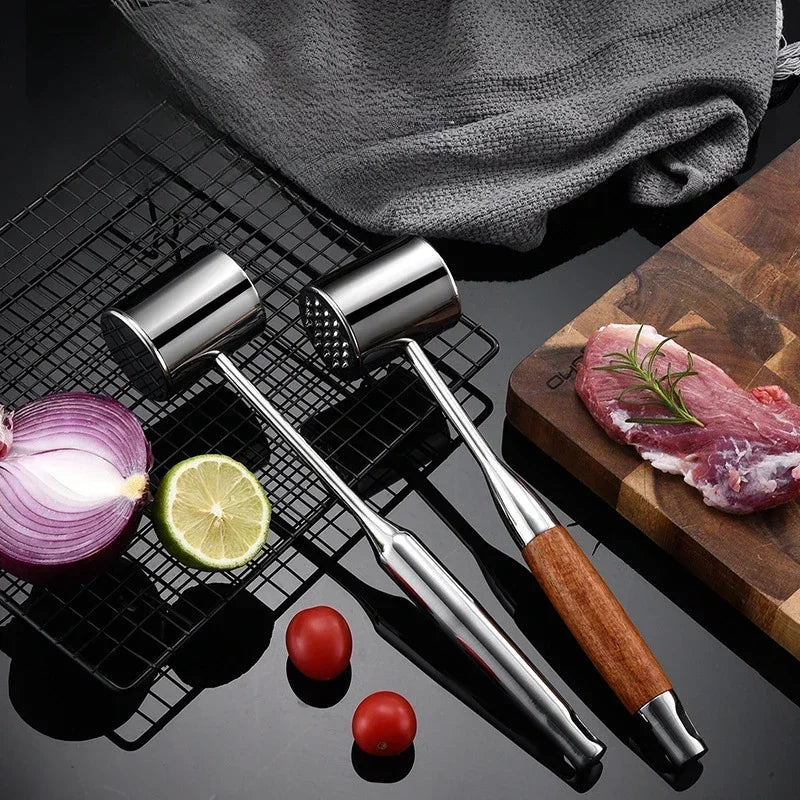 Hot Stainless Steel Meat Hammer Loose Meat Tenderizer Household Steak Pork Chicken Breast Meat Loosening Hammer Kitchen Tools Zpaxo